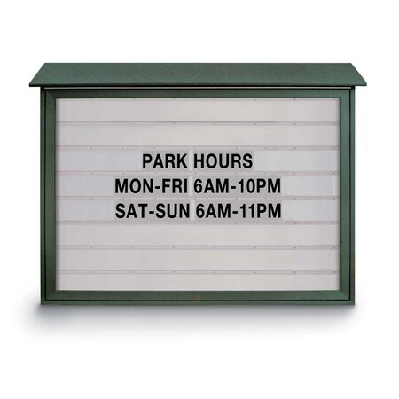 United Visual Products Indoor Enclosed Combo Board, 72"x36", Bronze Frame/Grey & Keylime UVCB7236BZ-GREY-KEYLIME